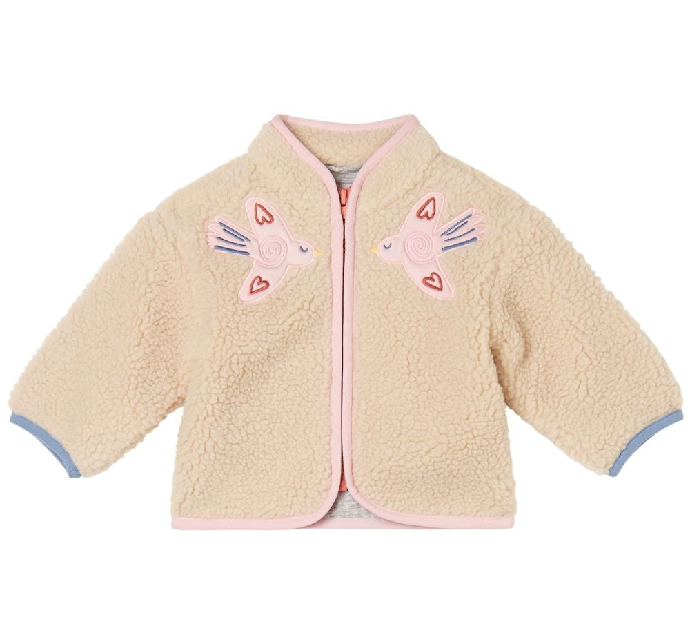 Chamarra Birds Patch Cream