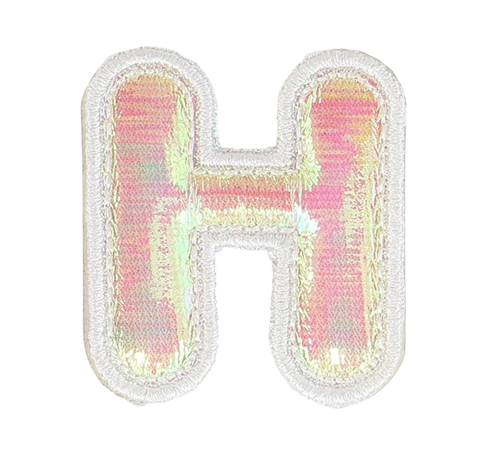 Parche puffy iridiscente letra H -Stoney Clover