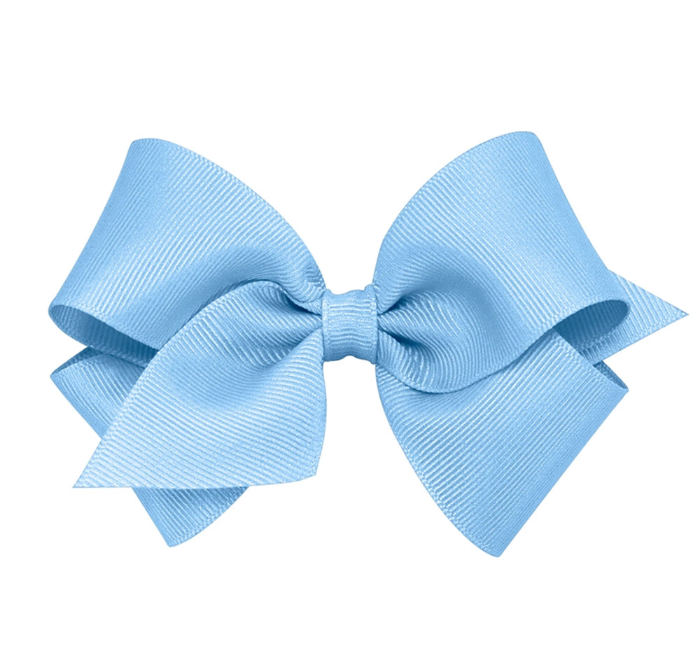 Medium Solid Grosgrain Bow Light Blue