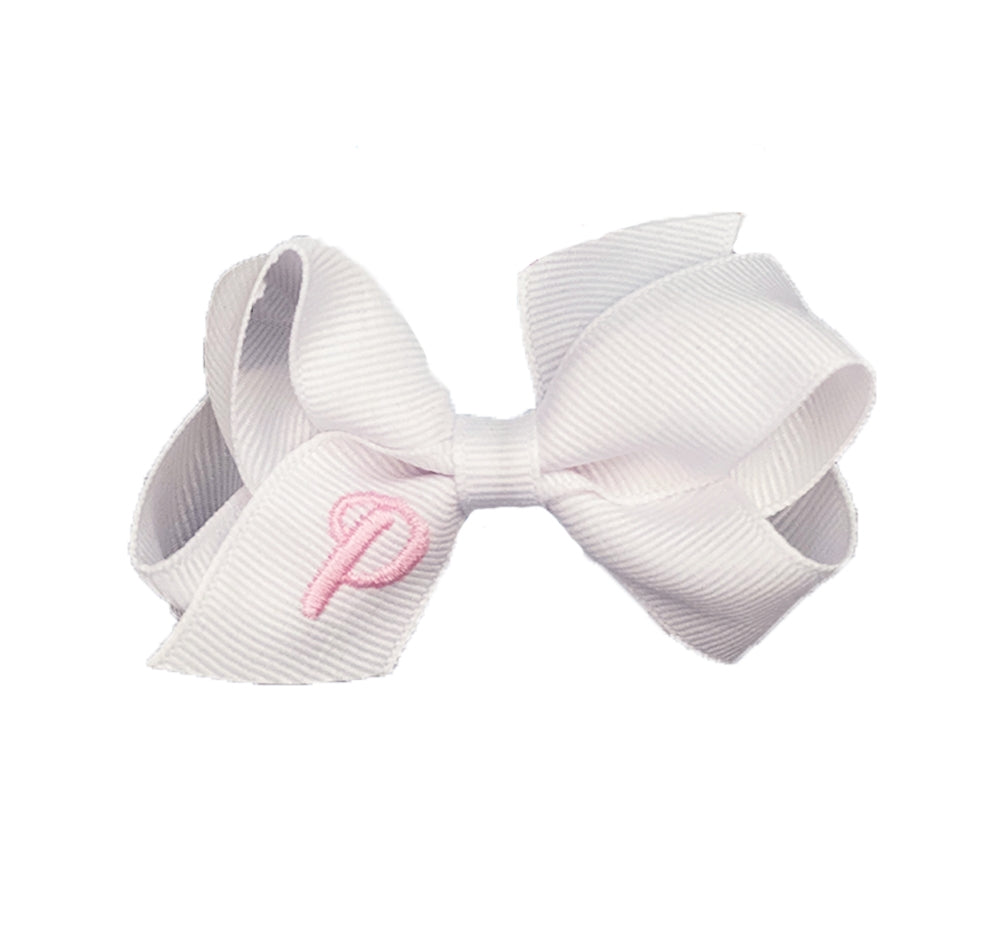 Mini Monogram Gro Bow White P
