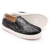 Tenis hoff de leopardo plateado -Old Soles