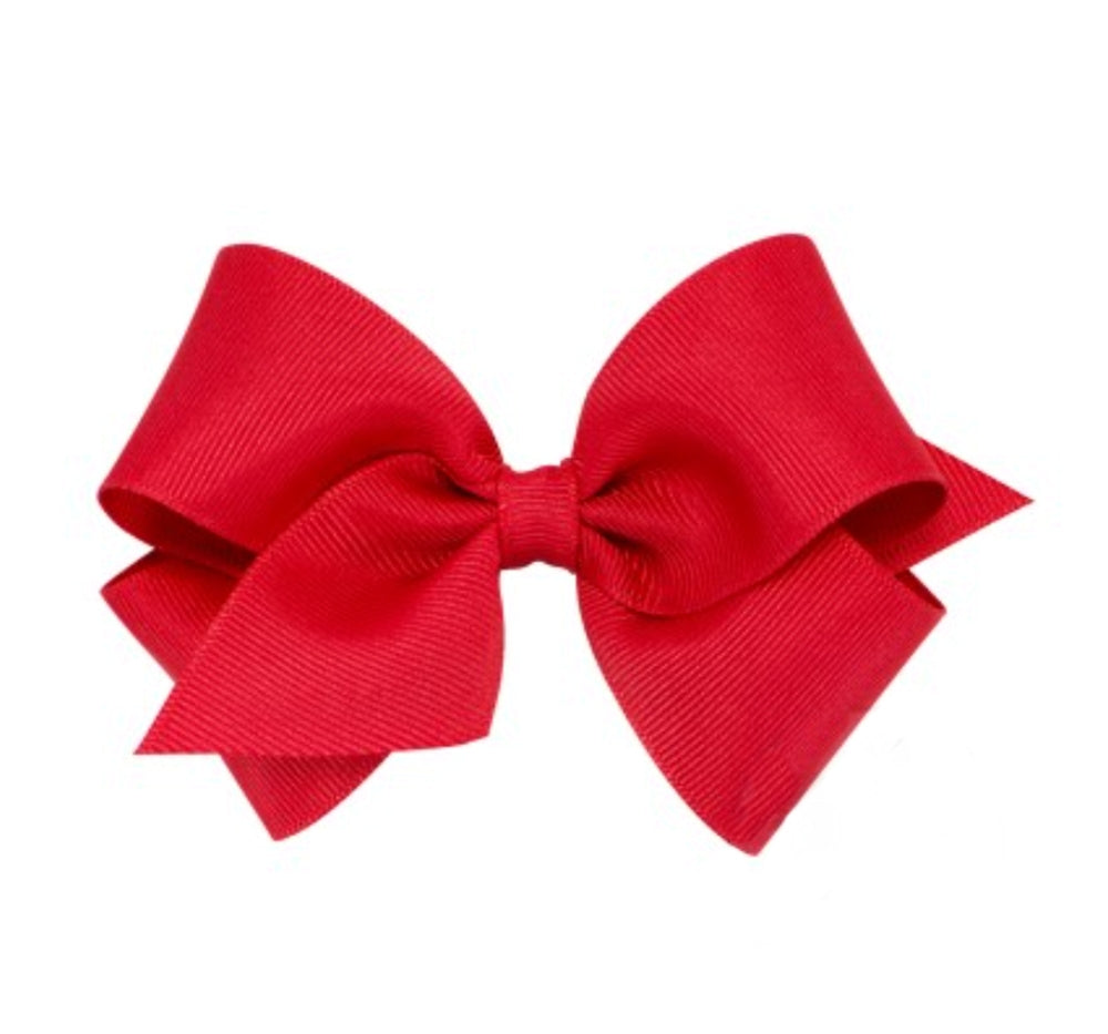 Small Solid Gro Basic Bow Red