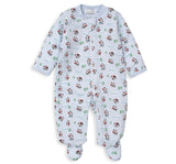 Mameluco footie zipper azul con pingüinos -Kissy Kissy