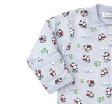 Mameluco footie zipper azul con pingüinos -Kissy Kissy