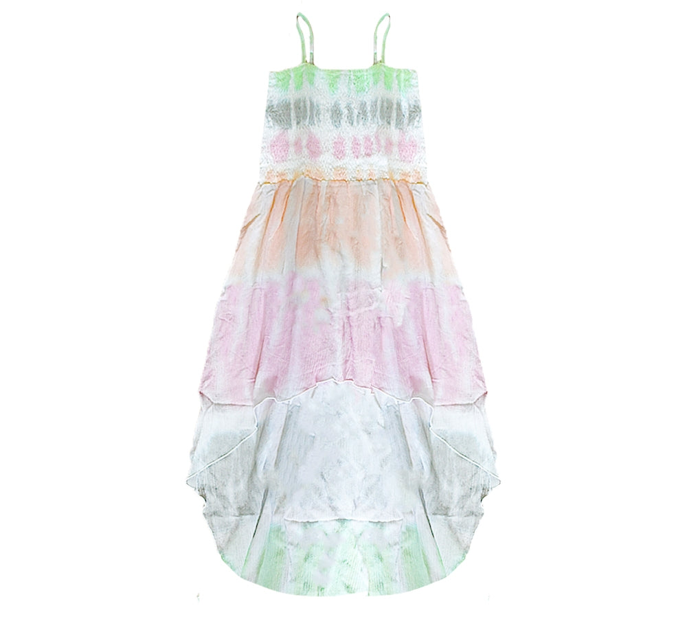 Vestido tie dye melón, gris y menta -Flowers by zoe