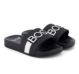 Sandalias negras con logo -Hugo Boss