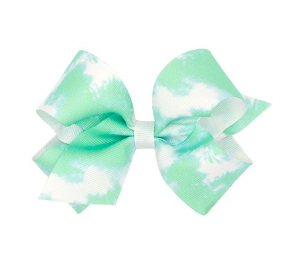 Medium Tie Dye Print GG Bow Green