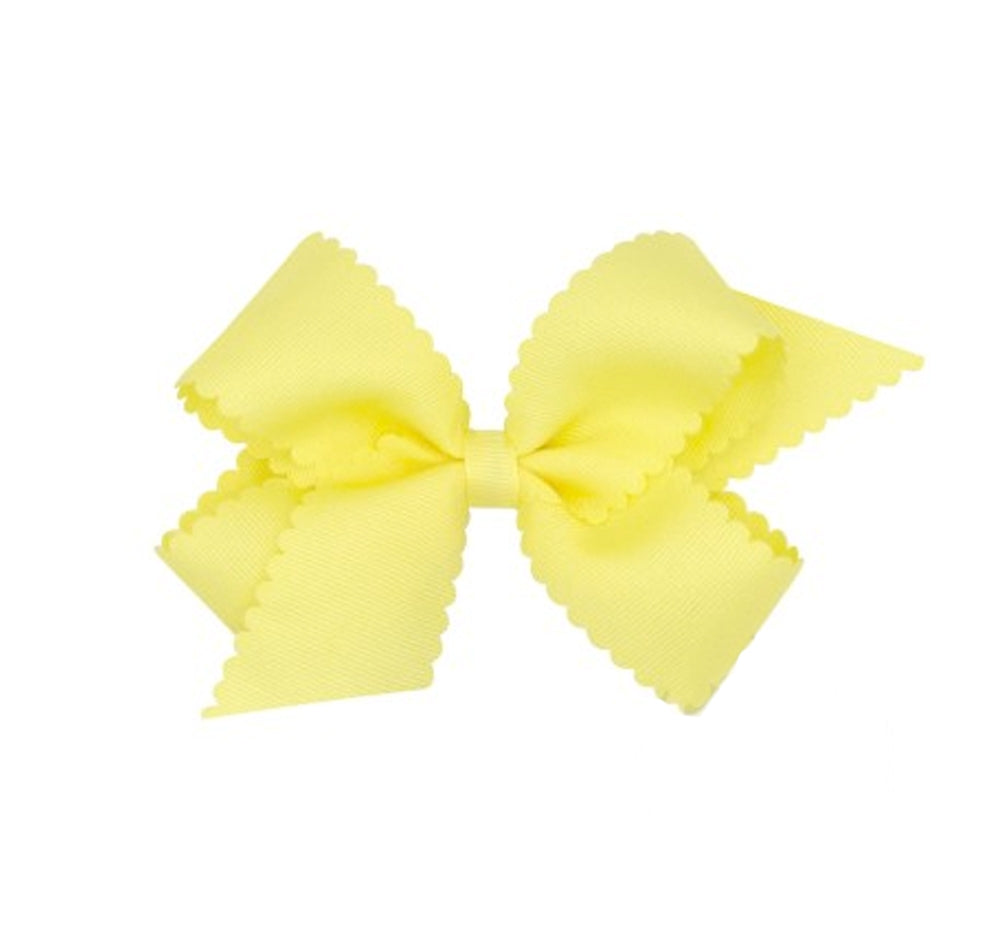 Medium GG Bow W/Scalloped Edge Yellow
