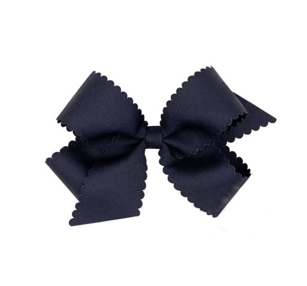 Medium GG Bow W/Scalloped Edge Navy