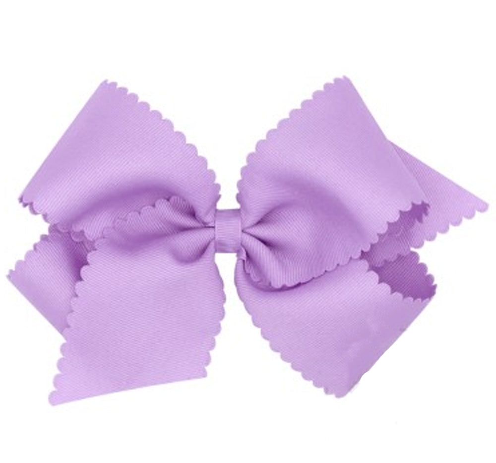King GG Bow W/Scalloped Edge Light Orchid