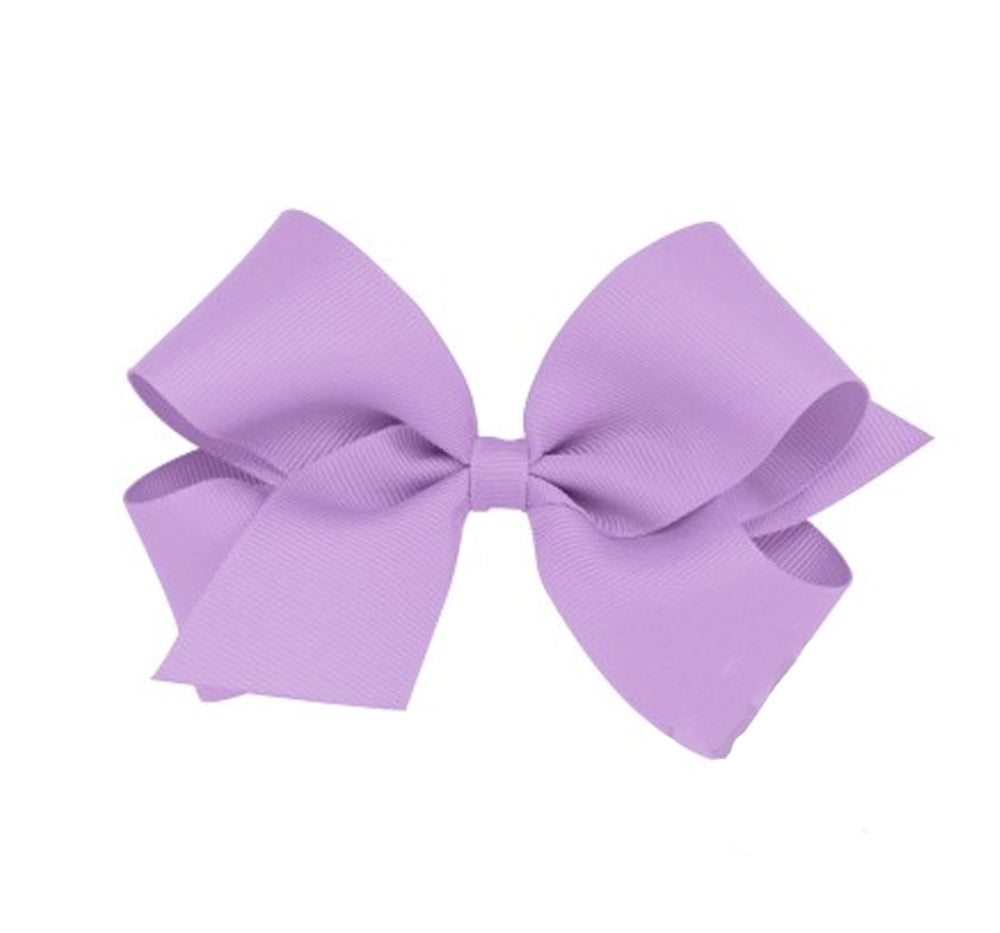 Medium Solid Grosgrain Bow Light Orchid
