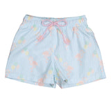 Short celeste con flamingos-Sal & Pimienta