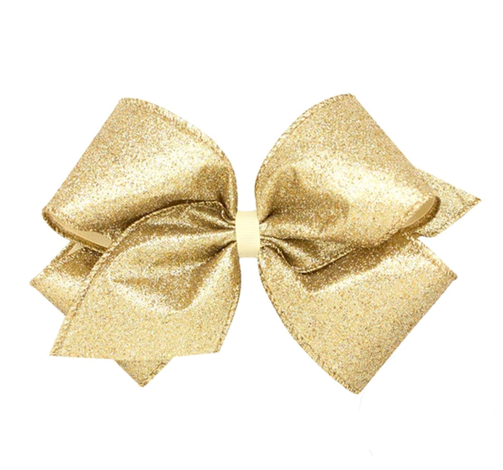 King Glitter GG Overlay Bow Champagne