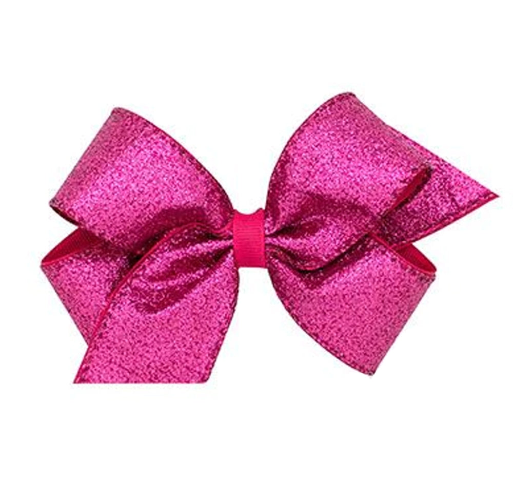 King Glitter GG Overlay Bow Fucshia