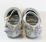 Zapatos Planos Plateados Con Moño-Doe A Dear