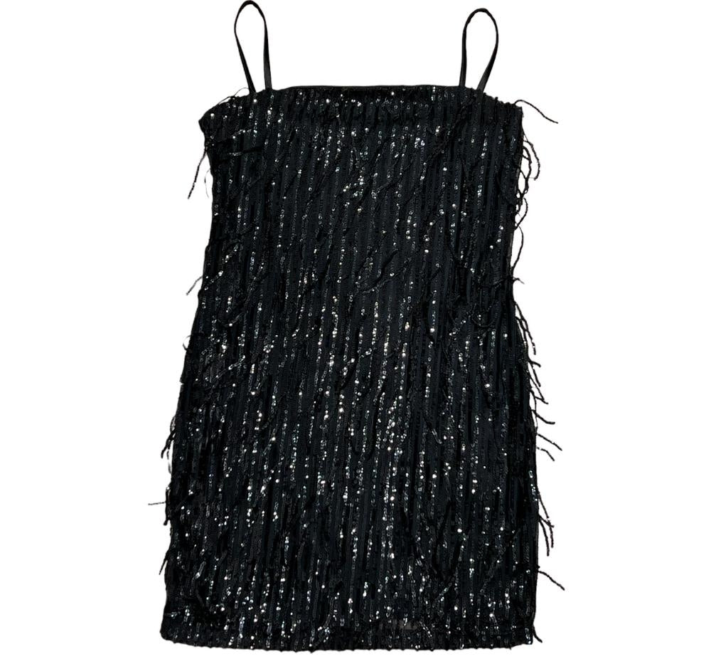 Straight Dress Black Sequins