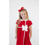 Vestido De Terciopelo Rojo Con Moño