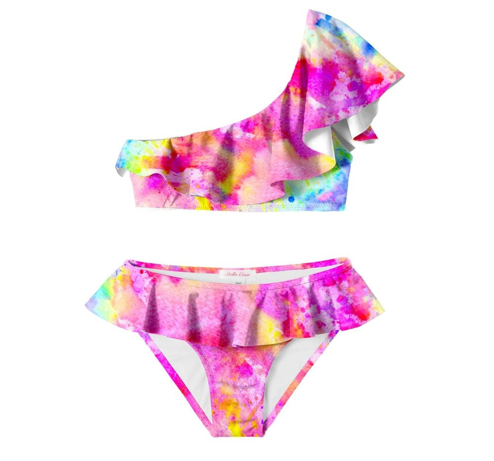 Traje De Baño Bikini Celebrate Pink Tie Dye