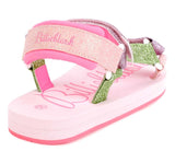 Sandalias Glitter De Colores Con Velcro