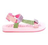 Sandalias Glitter De Colores Con Velcro