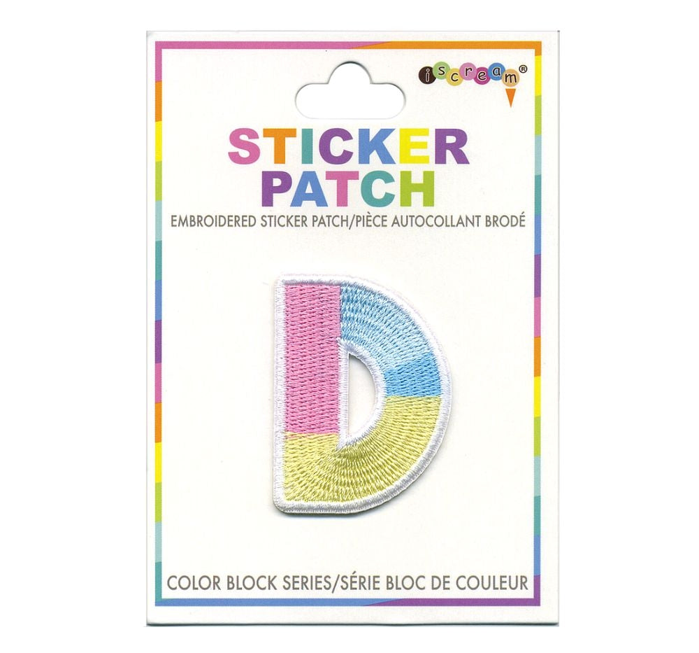 Parche Adhesivo Color Block Inicial D