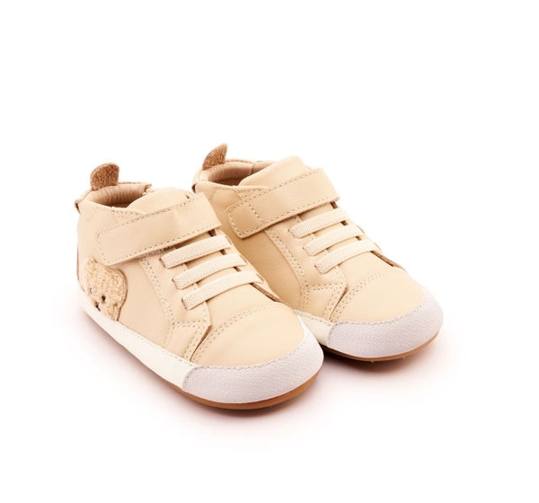 Zapatos Ted Baby Taupe/Blanco