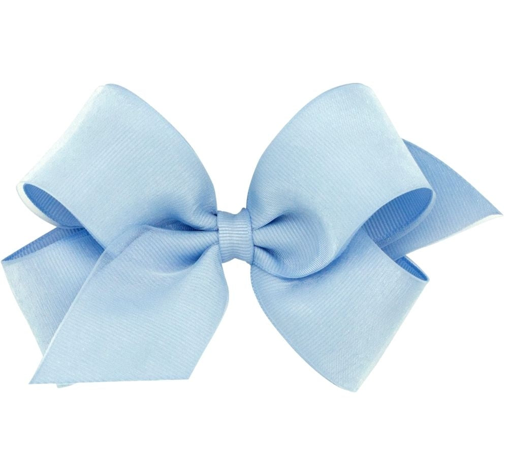 King Organza Gro Overlay Bow B Blu