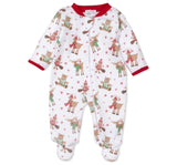 Footie W/Zip Prt Pjs Winter Friends Multi