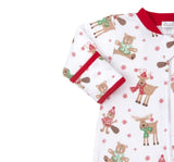 Footie W/Zip Prt Pjs Winter Friends Multi