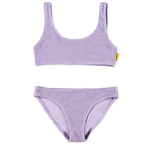 Purple Sporty Bikini With A Wavy Structure
