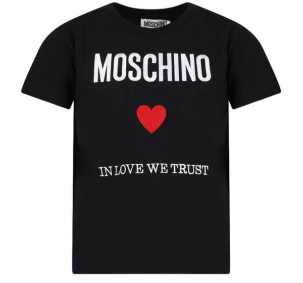 Mini Me Tee With In Love Me Trust Graphic Black