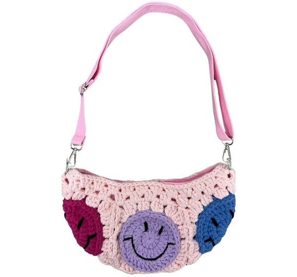 Crochet Sling Bags Pink
