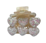 Pinza Cristalizada Corazones Confetti Heat Marble