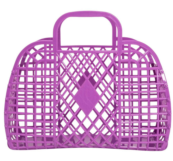 Retro Basket Large Purple