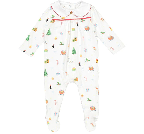 Footed Pajama Christmas Mix Baby