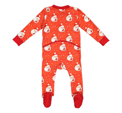 Red Santa Glows Boy Footie
