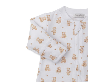 Footie W/Zip Teddy Bears Tan