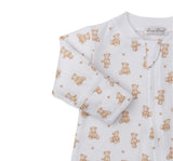Footie W/Zip Teddy Bears Tan