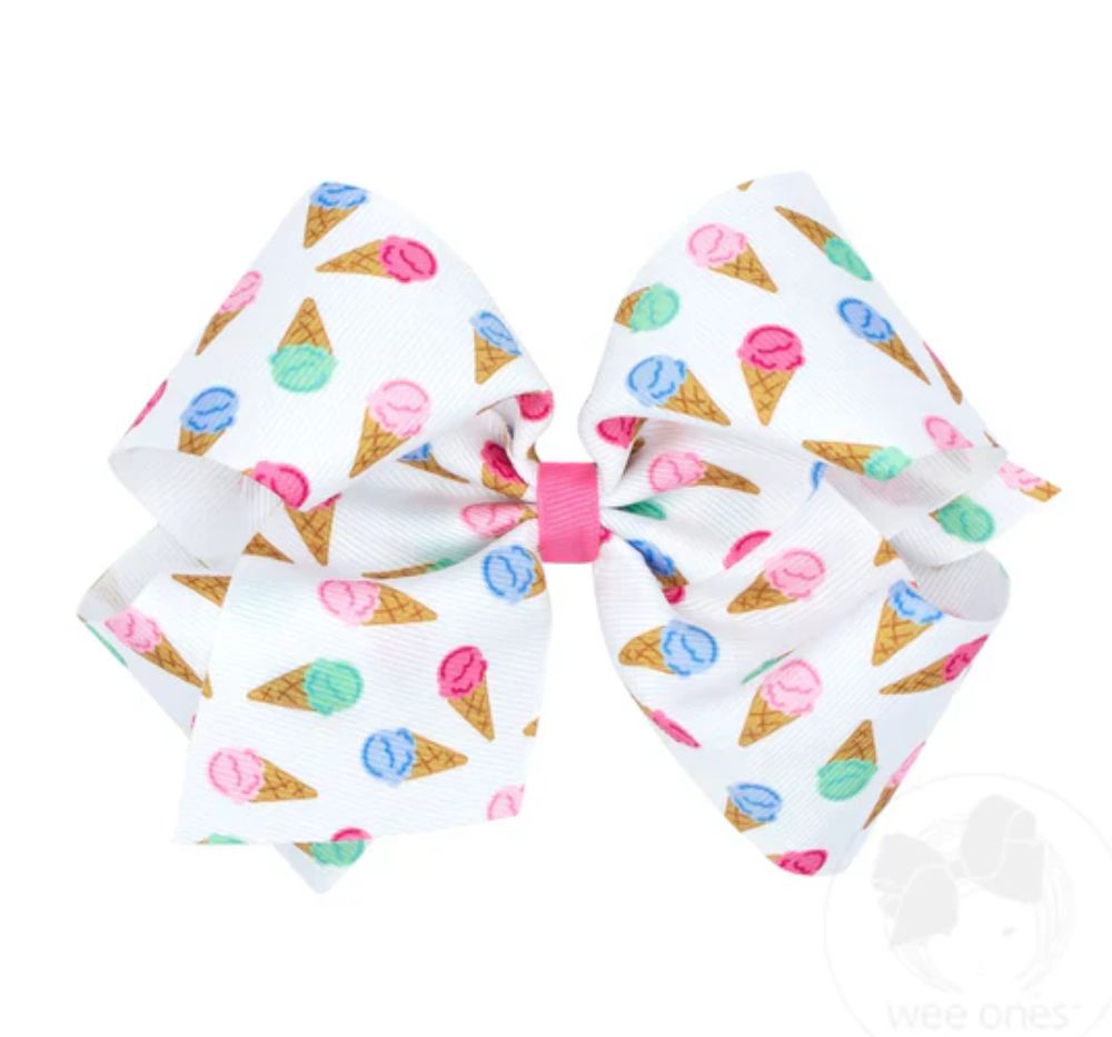 King Sweet Treat Print Bow Ice