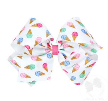 King Sweet Treat Print Bow Ice