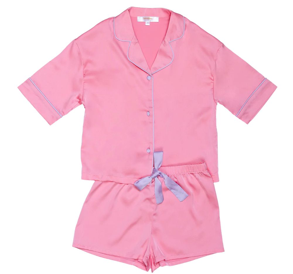Kids Silky Bubblegum Short Sleeve Short Set