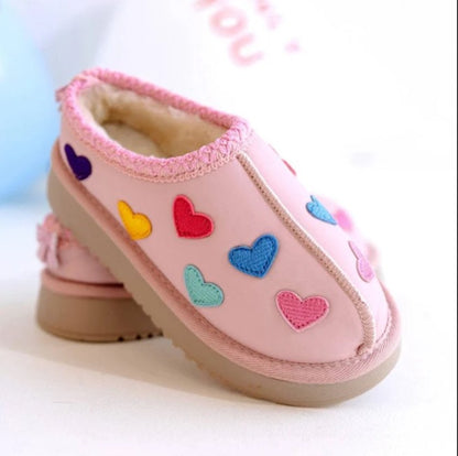 Candy Heart Sherpa Booties