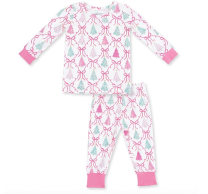 Bow Trellis Tree Long Sleeve Loungewear Set