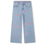 Denim Pants With Wors