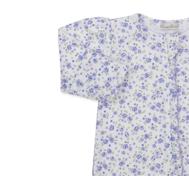 Footie W-Zip Cottage Roses Lilac