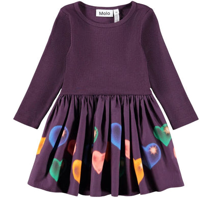 Candi Dress Berry Hearts