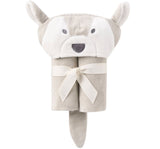 Gray Wolf Hooded Bathwrap