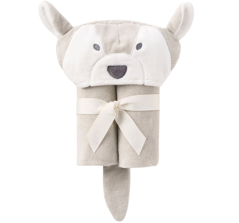 Gray Wolf Hooded Bathwrap