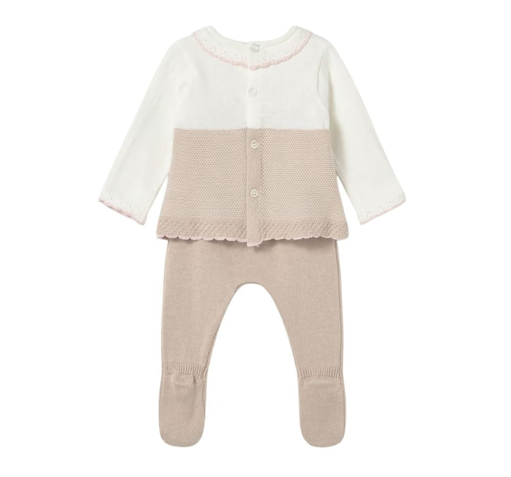 Conjunto Polaina Tricot Topo