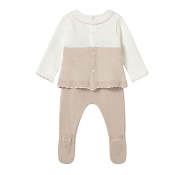Conjunto Polaina Tricot Topo